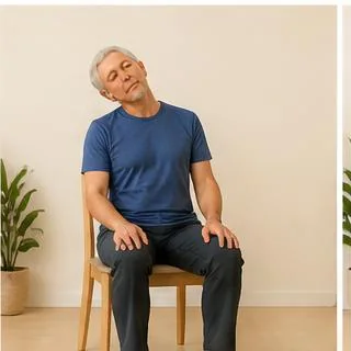 Seated Neck Rolls chair yoga demonstration